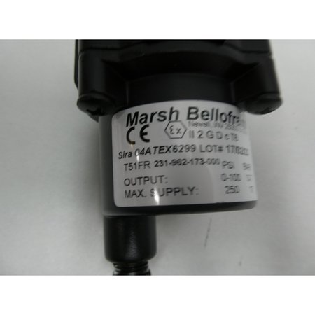 Marsh Bellofram 1/4IN 250PSI 0-100PSI NPT PNEUMATIC FILTER-REGULATOR T51FR 231-962-173-000